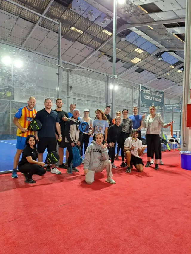 Group photo of an OSU Padel Saturday Social